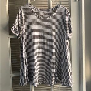 White & black striped shirt